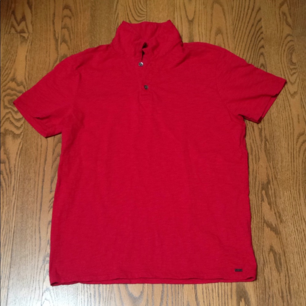 7 For All Mankind Men's Red Polo